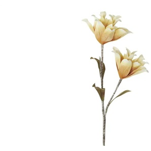 Soft Flower Kamelienzweig - gelb - Kunststoff,Metall - 118 cm | Möbel Kraft