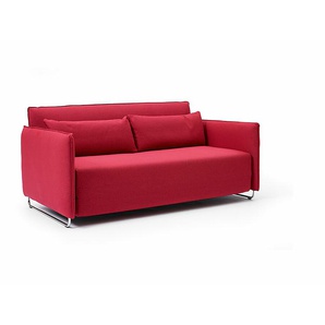 Softline Schlafsofa Cord Stoff rot, Designer busk+hertzog, 76x170x96 cm
