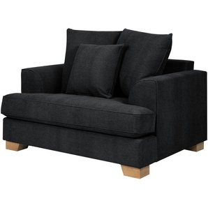 SOHO Sessel  Franka ¦ schwarz ¦ Maße (cm): B: 136 H: 87 T: 103.0