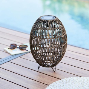 Solar-Außenleuchte oval Beige H.32 cm Hespéride