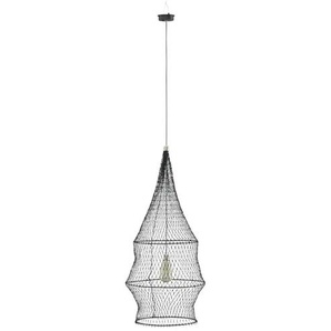 HOME STORY Solar-Deckenleuchte Fischernetze   ¦ schwarz ¦ Maße (cm): H: 80  Ø: 38