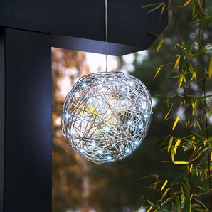 Solar Deko-Drahtkugel ⌀ 25 cm kaltweiß mit 50 LEDs wetterfest IP44 102112 - Esotec