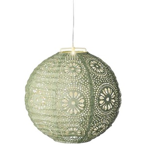 Solar-Laterne, rund, grün, 25 cm