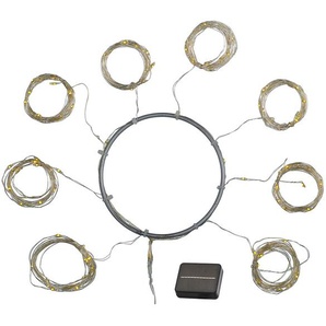 Solar LED-Lichterstränge Knirke Solar Parasol Sirius Kabel silberfarben