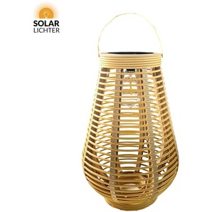 SOLAR LICHTER Solar LED-Akku-Rattanleuchte Solar L, 2700 K 1250-00