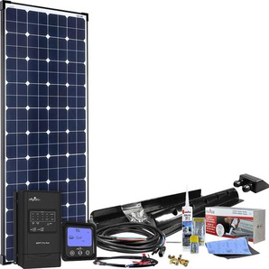 Solaranlage 150W MPPT 12V Wohnmobil Komplettset EBL-Option Solarmodule High-End Solarmodul schwarz Solartechnik