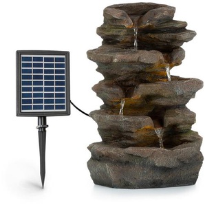 Solarbetriebener Brunnen Stonehenge mit Licht