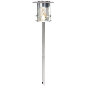 Solarlampe Edelstahl, superhell warmweiß, Dämmerungsschalter