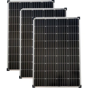 Solarmodule 3 Stück 100 Watt Mono Solarpanel Solarzelle 1000x675x30 92053