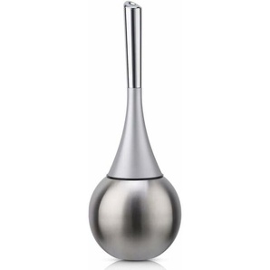 Soleil - kzq Freistehender Toilettenbürstenhalter aus Edelstahl, poliertes, gebürstetes Finish, WC-Badezimmer-Set (Bürste im Lieferumfang enthalten)