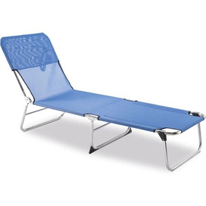 Solenny - Gartenliegestuhl 3 Beine ohne Federn 190x61x30 cm Blau