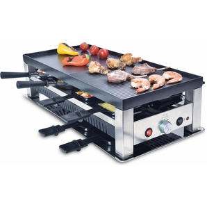 SOLIS OF SWITZERLAND Raclette Typ 791 Raclettes 5in1: Raclette, Tischgrill, Crépe, Mini Wok, Pizza schwarz Raclette