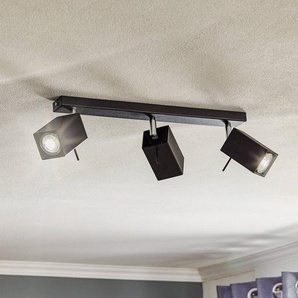 SOLLUX LIGHTING Deckenstrahler Square, schwarz, dreiflammig LW.0101