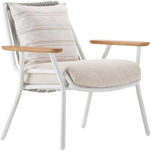 Solpuri Basso Lounge Sessel Aluminium Teak/String-flex
