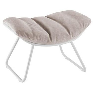 Solpuri CHILL Lounge Hocker weiss, inkl. Auflage 100% Polyacryl