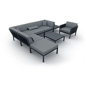 Solpuri Club Loungesofa - in anthrazit mit String Flex - inkl. Auflagen - versch. Möglichkeiten