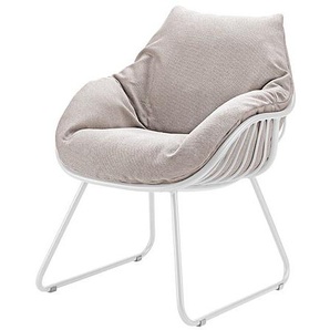 Solpuri Dining Sessel Chill weiss , Auflage 100% Polyacryl Bangalore beige
