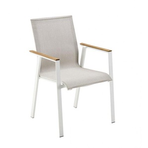 Solpuri Stapelsessel Soul in white, Alu mit Softex 47% PVC/ 35% Polyacryl / 18% Polyester