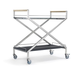 Solpuri Trolley one Bar trolley Edelstahl/White/Concrete coal
