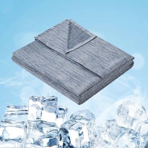 Sommerdecke Selbstkühlende Decke Mikrofaser Arc-Chill, Kühldecke mit Q-Max0.45, Kühl und Hautfreundlich, weiche Sofadecke Reisedecke 200 x 220cm Blau