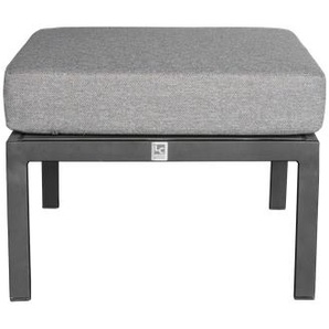 SONDRINO Living Hocker, inkl. Sitzkissen hellgrau, Gestell: Aluminium anthrazit