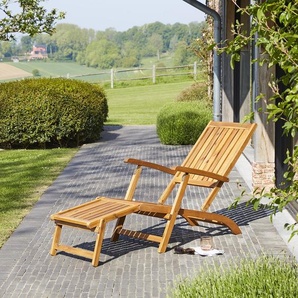 Sonnenliege aus massivem Akazienholz