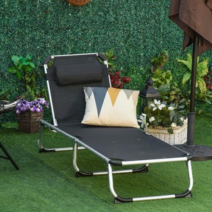 Sonnenliege Gartenliege Alu Stoffliege Relaxliege 5-fach verstellbar faltbar ergonomisch Netzstoff