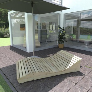 Sonnenliege Gartenliege Relaxliege (Zirbe) Liegebreite 70 cm