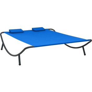 Sonnenliege Stoff Blau vidaXL