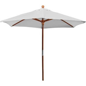 Sonnenschirm anndora Balkonschirm ø 2,1 m rund Silber + Husse Schutzhülle 21004_Bdl