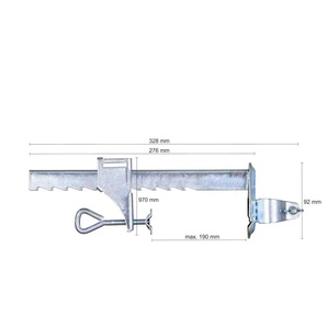 Sonnenschirm-Befestigung für Balkonbrüstung | silber | [32.0] |