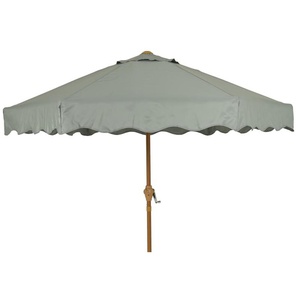 Sonnenschirm, grau/grün, 220 cm
