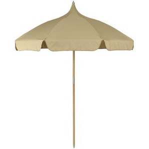 Sonnenschirm Lull textil beige / Ø 200 cm - Stoff & Holz - Ferm Living - Beige