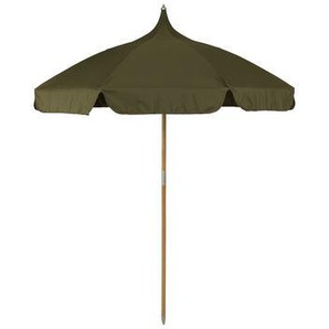 Sonnenschirm Lull textil grün / Ø 200 cm - Stoff & Holz - Ferm Living - Grün