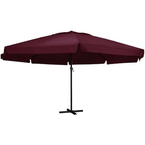Sonnenschirm mit Aluminium-Mast 600 cm Bordeauxrot