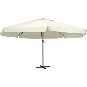 Sonnenschirm mit Aluminium-Mast 600 cm Sandweiß