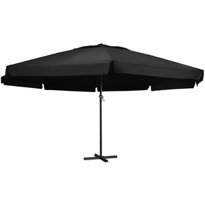 Sonnenschirm mit Aluminium-Mast 600 cm Schwarz
