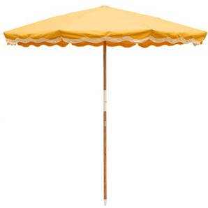 Sonnenschirm The Amalfi textil holz gelb / Ø 230 cm - - BUSINESS & PLEASURE - Gelb