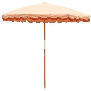 Sonnenschirm The Amalfi textil holz rosa / Ø 230 cm - - BUSINESS & PLEASURE - Rosa