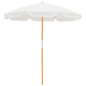 Sonnenschirm The Amalfi textil holz weiß / Ø 230 cm - - BUSINESS & PLEASURE - Weiß