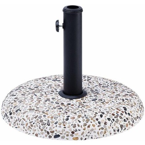 Sonnenschirmständer Steinoptik Beton ⌀ 47 cm Schirmfuß rund Garten Balkon modern