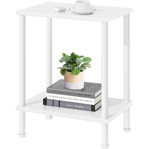 Sonstige LELELINKY Beistelltisch Holz 2-Ebener Nachttisch 40x30x55cm Moderner Couchtisch Sofatisch Stauraum