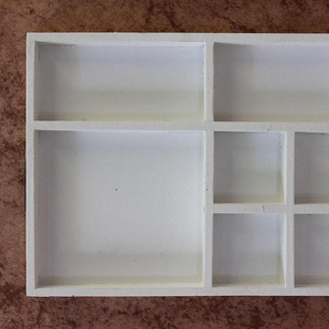 Sortierkasten Setzkasten 12291 Weiß 32cm a. Holz Sammlervitrine Sortierschublade
