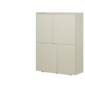 sound+vision Highboard Milo - beige - Materialmix - 110 cm - 148 cm - cm 43,0 | Möbel Kraft