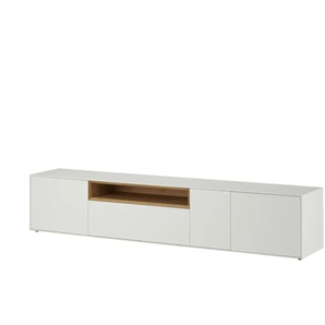 sound+vision Lowboard Alpha - weiß - Materialmix - 236 cm - 48 cm - cm 43,0 | Möbel Kraft