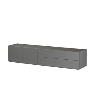 sound+vision Lowboard Leandro - grau - Materialmix - 200 cm - 40 cm - cm 43,0 | Möbel Kraft