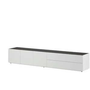 sound+vision Lowboard Leandro - weiß - Materialmix - 240 cm - 40 cm - cm 43,0 | Möbel Kraft