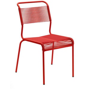 Spaghetti-Stuhl Säntis Schaffner AG rot, Designer Schaffner, 85x56x60 cm