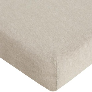 Spannbettlaken Jersey - beige - 50% Baumwolle, 50% Polyester - 70 cm | Möbel Kraft