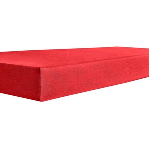 Spannbettlaken KNEER Easy-Stretch Bettlaken Gr. B/L: 180-200 cm x 200-220 cm (1 St.), Jersey-Elasthan, 30 cm, rot Spannbettlaken Laken optimaler Sitz